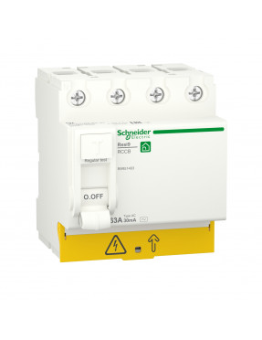 Диференційний вимикач навантаження RESI9 Schneider Electric 63 A, 30 мA, 4P, тип АС