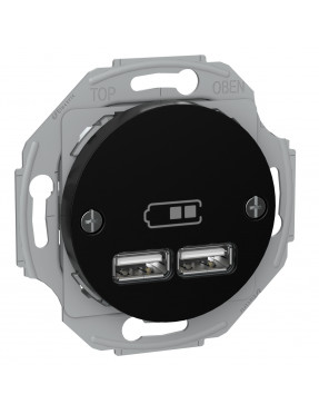 USB розетка тип А+А, 2.1 А, чорна Renova Schneider Electric