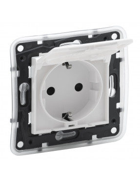LEGRAND NILOE STEP Розетка силова з кришкою 2К+З IP44 16А, 250 В автоматичні клеми,