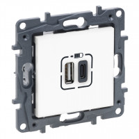 LEGRAND NILOE STEP Розетка USB Тип А+C 12Вт+15Вт 5 В, LEGRAND NILOE STEP Розетка USB Тип А+C 12Вт+15Вт 5 В,