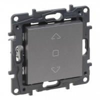 LEGRAND NILOE STEP Вимикач жалюзі 3-позиційний 6А, 250 В, Сталь LEGRAND NILOE STEP Вимикач жалюзі 3-позиційний 6А, 250 В, Сталь