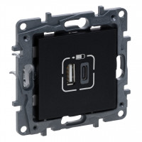LEGRAND NILOE STEP Розетка USB Тип А+C 12Вт+15Вт 5 В, Чорний LEGRAND NILOE STEP Розетка USB Тип А+C 12Вт+15Вт 5 В, Чорний