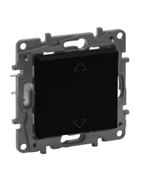 LEGRAND NILOE STEP Вимикач жалюзі кнопковий 2-позиційний 6А, 250 В, Чорний