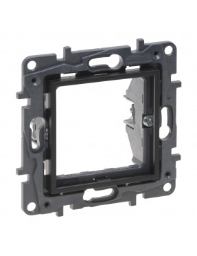 LEGRAND NILOE STEP. Адаптор для встановлення механізмів 45х45мм MOSAIC, Чорний