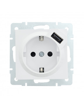 VESNA  Розетка  з заземленням + USB [10 шт/уп.]