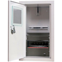 Корпус e.mbox.stand.w.f1.08.z металевий, під 1-ф. лічильник, 8 мод., що вбудовується, з замком