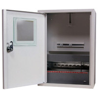 Корпус e.mbox.stand.n.f1.12.z металевий, під 1-ф. лічильник, 12 мод., навісний, з замком