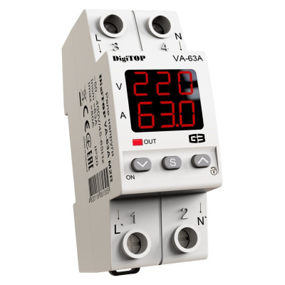 DigiTOP  Реле напруги VА-63 A M2R ( на DIN рейку )