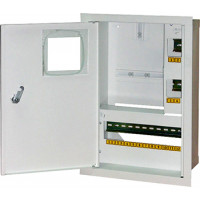 Корпус e.mbox.stand.w.f1.16.z.e металевий, під 1-ф електронний лічильник, 16 мод., що вбудовується, з замком