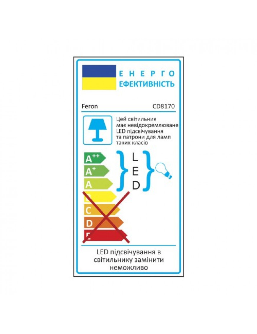 Вбудований світильник Feron CD8170 з LED підсвічуванням Вбудований світильник Feron CD8170 з LED підсвічуванням