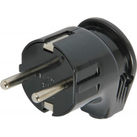 Вилка побутова e.plug.angle.008.16,з з/к, 16А кутова чорна Вилка побутова e.plug.angle.008.16,з з/к, 16А кутова чорна
